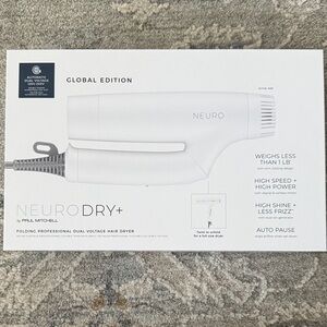 NWT Paul Mitchell NeuroDry+ Folding Professional Hair Dryer in White